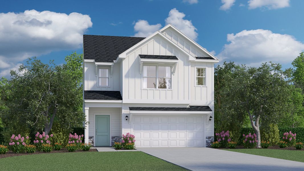 Representative exterior photo of a completed home built from the Thames by Veranda Homes in Hitchcock Preserve, Aiken, SC (Image 2). Representative exterior photo of a completed home built from the Thames by Veranda Homes in Hitchcock Preserve, Aiken, SC (Image 2).