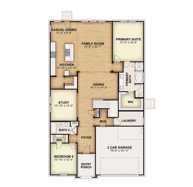 2D floor plan layout for the Hero by Rockwell Homes in Creekside, Royse City, TX (Image 5). 2D floor plan layout for the Hero by Rockwell Homes in Creekside, Royse City, TX (Image 5).