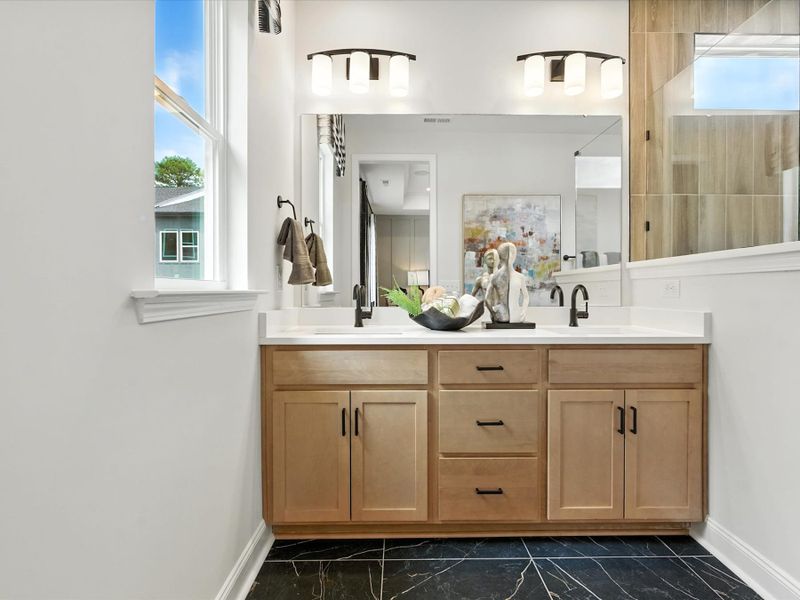 Representative furnished interior of a home built from the Beau by Tri Pointe Homes in Archer Row, Charlotte (Image 37).