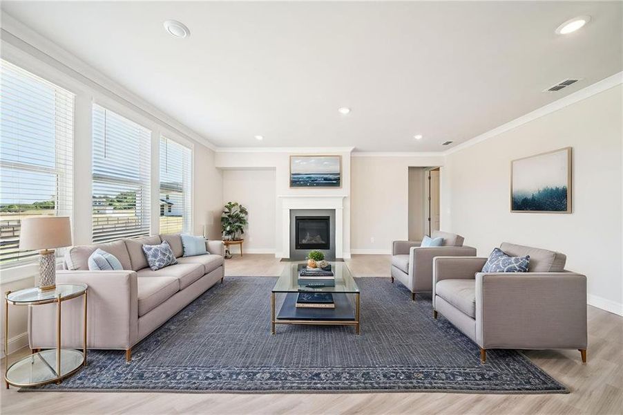 Furnished interior view inside a new home in River Pointe, Monroe (Image 9).