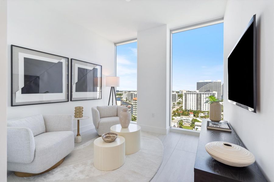 Furnished interior view inside a new home in , Fort Lauderdale (Image 19). Furnished interior view inside a new home in , Fort Lauderdale (Image 19).