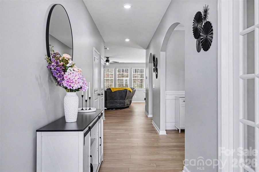 Furnished interior view inside a new home in Falls Cove at Lake Norman, Troutman (Image 5).