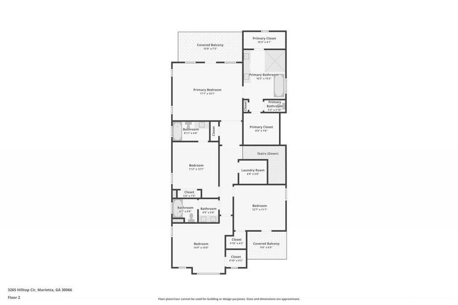 2D floor plan layout of this home in , Marietta, GA (Image 5).
