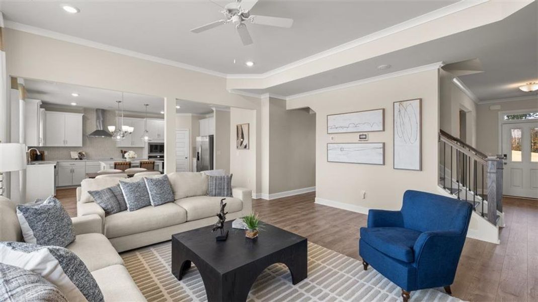 Furnished interior view inside a new home in Evergreen Crossing, Locust Grove (Image 15). Furnished interior view inside a new home in Evergreen Crossing, Locust Grove (Image 15).