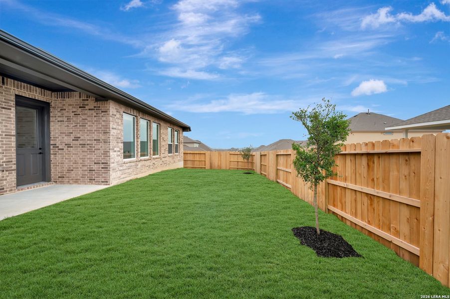 Exterior details and patio area of a home in Meyer Ranch – Select Reserve Series, New Braunfels (Image 3).