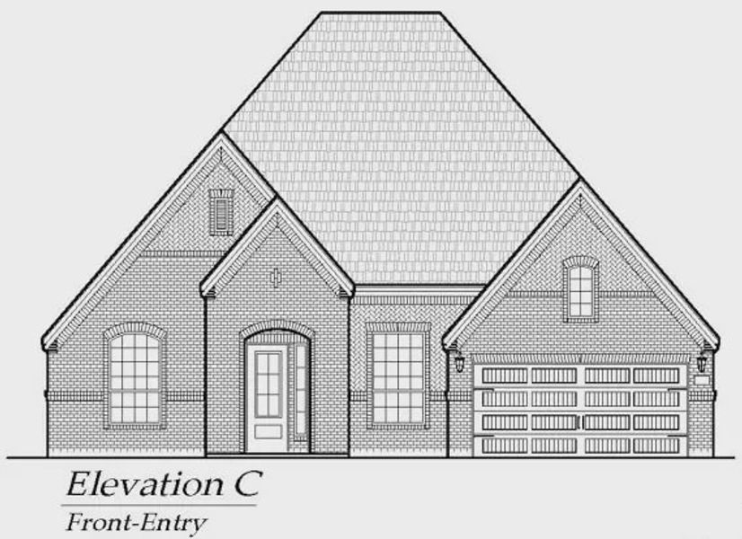 Exterior rendering of this home design in Lakeview Heights, Azle, TX (Image 4).