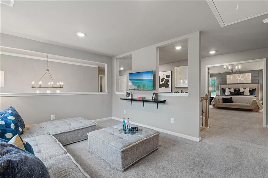 Furnished interior view inside a new home in Riverbend Overlook, Fayetteville (Image 11).