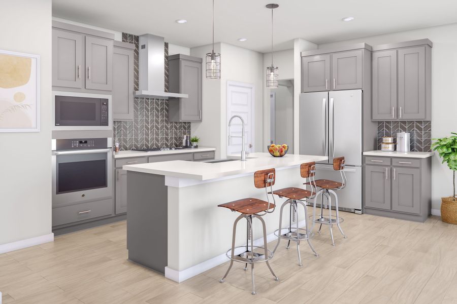 Representative furnished interior of a home built from the Fieldstone by Tri Pointe Homes in Lariat, Liberty Hill (Image 6).