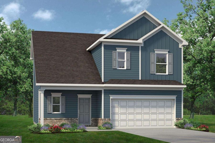 Front exterior of a new home in Stonebridge North, Macon, GA, highlighting curb appeal (Image 1). Front exterior of a new home in Stonebridge North, Macon, GA, highlighting curb appeal (Image 1).
