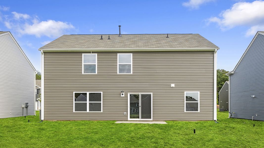 Front exterior of a new home in Lightwood Cottages, Moore, SC, highlighting curb appeal (Image 20).