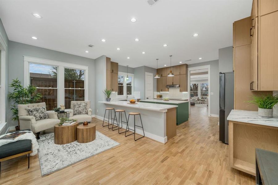 Furnished interior view inside a new home in , Dallas (Image 16). Furnished interior view inside a new home in , Dallas (Image 16).