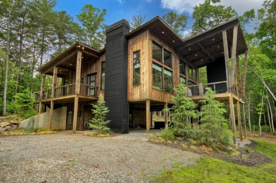 Front exterior of a new home in , Blue Ridge, GA, highlighting curb appeal (Image 28).