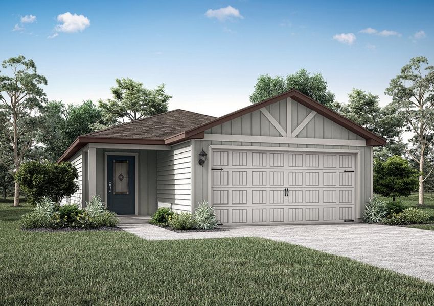 Representative exterior photo of a completed home built from the Cecil by LGI Homes in Trails West, Jacksonville, FL (Image 1). Representative exterior photo of a completed home built from the Cecil by LGI Homes in Trails West, Jacksonville, FL (Image 1).