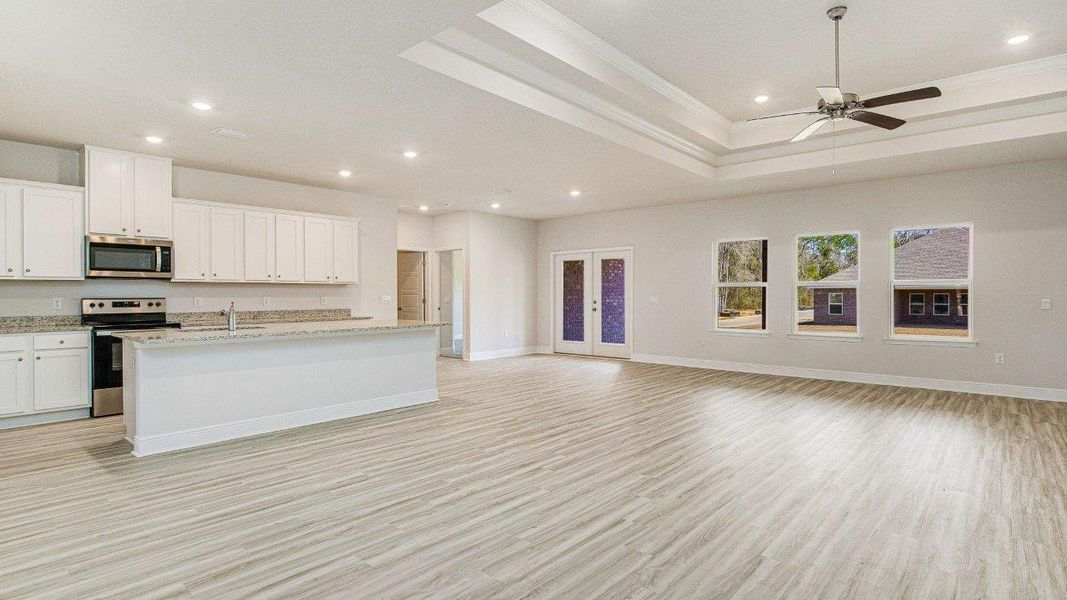 Representative unfurnished interior of a home built from the The Mckenzie by D.R. Horton in Greystone, Crawfordville (Image 7).