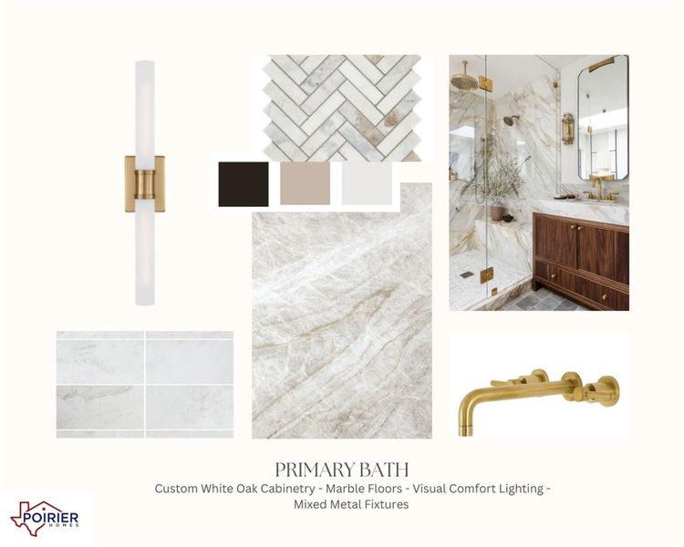 Finish selections - Primary Bath. Finish selections - Primary Bath.