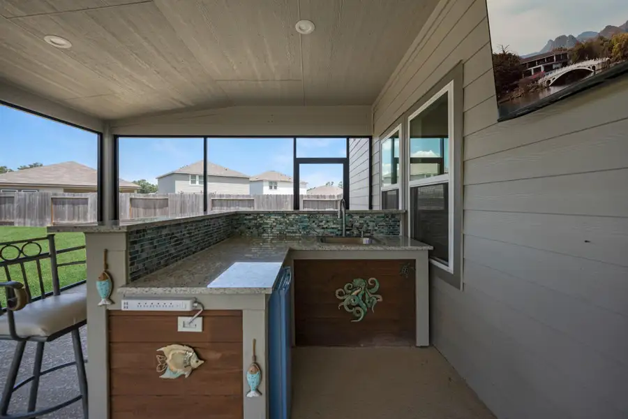 Even includes a small refrigerator and sink