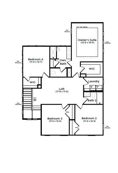 2D floor plan layout of this home in Creekside at Andrews, Summerville, SC (Image 6). 2D floor plan layout of this home in Creekside at Andrews, Summerville, SC (Image 6).