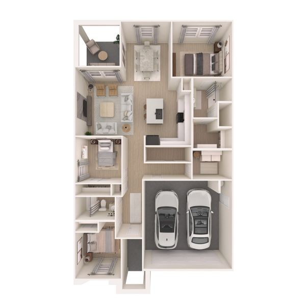 2D floor plan layout for the Clyde by K. Hovnanian® Homes in Monroe Ranch, Buckeye, AZ (Image 4).