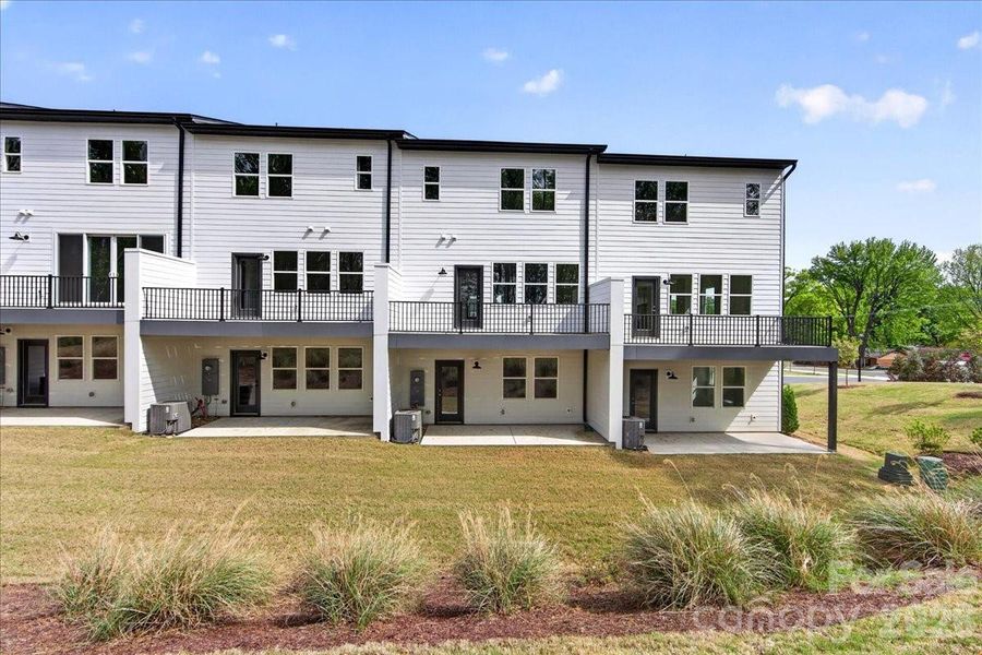 2 outdoor living spaces