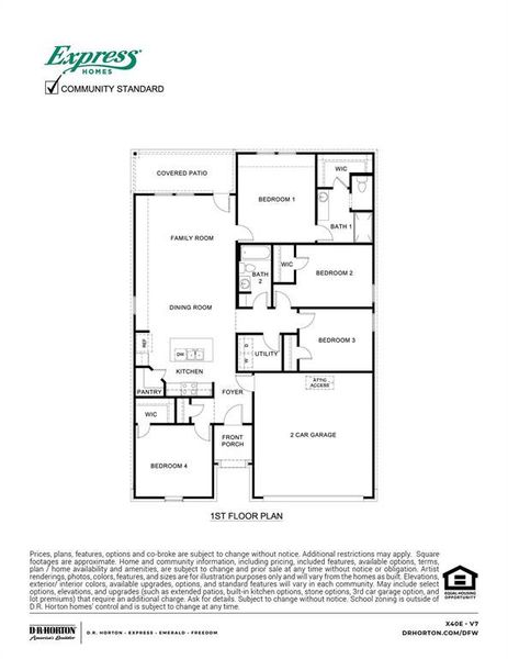 2D floor plan layout of this home in Wildwood, Royse City, TX (Image 3).