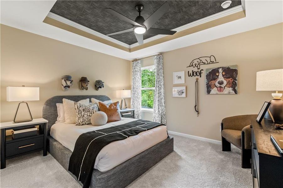 Furnished interior view inside a new home in Enclave at Evergreen, Fairburn (Image 29).