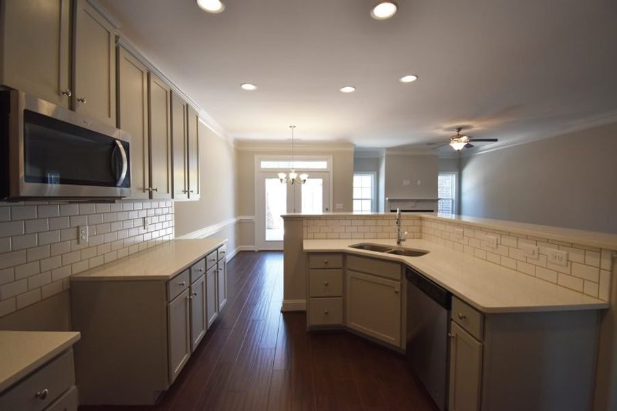 Representative furnished interior of a home built from the Cayman X by Keystone Homes NC in Trellises, High Point (Image 31).