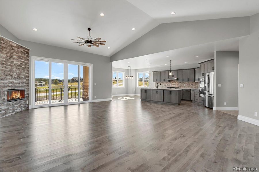 Great Room/Kitchen/Breakfast Nook view from entry