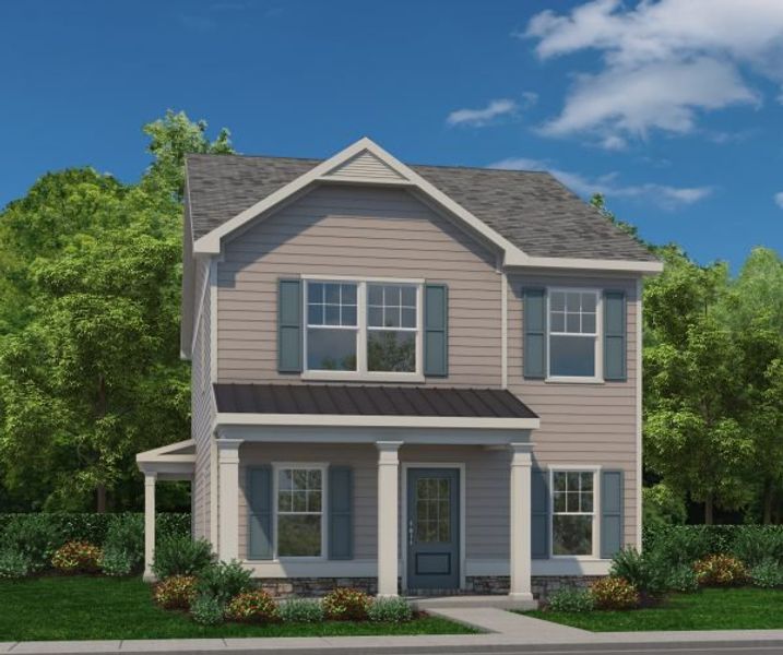 Representative exterior photo of a completed home built from the Kinsley by Piedmont Residential in Magnolia Trace, Flowery Branch, GA (Image 5).