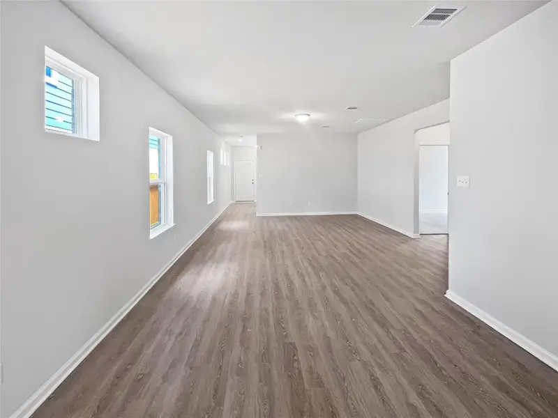 The Blue Jay II- Family Room. Home under construction, photo used for illustrative purposes only, colors and options will vary.