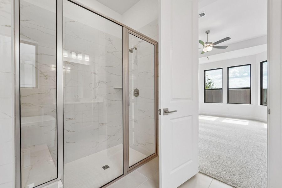 Furnished interior view inside a new home in Del Bello Lakes 60', Manvel (Image 16).