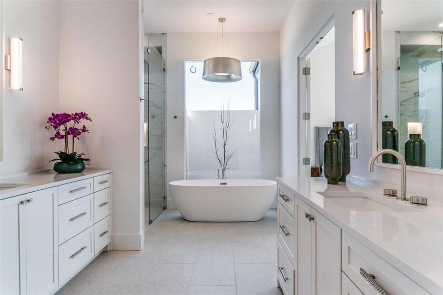 Furnished interior view inside a new home in Avadene at Las Colinas, Irving (Image 26).