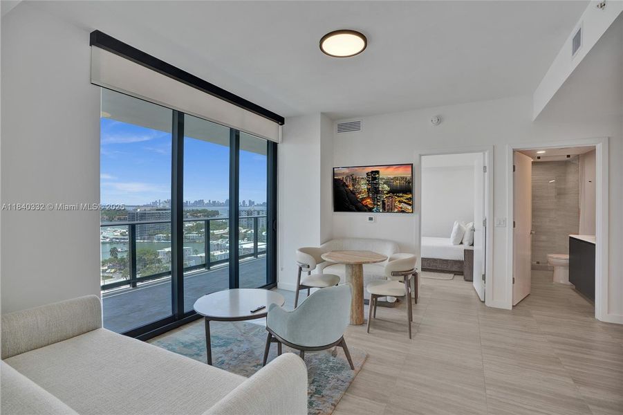 Furnished interior view inside a new home in , Miami Beach (Image 29).