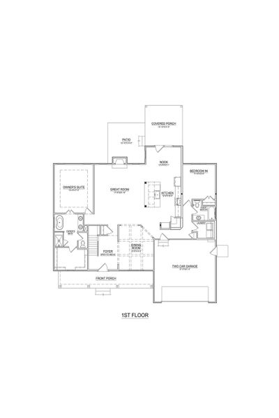 2D floor plan layout of this home in Kennedy's Crossing, Grimesland, NC (Image 3). 2D floor plan layout of this home in Kennedy's Crossing, Grimesland, NC (Image 3).