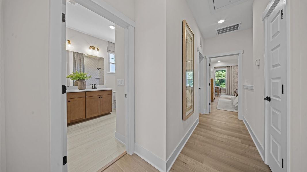 Representative furnished interior of a home built from the Harlow by DRB Homes in Bayberry, Raleigh (Image 35).