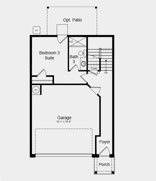 2D floor plan layout of this home in Rosewood Farm, Lawrenceville, GA (Image 4).