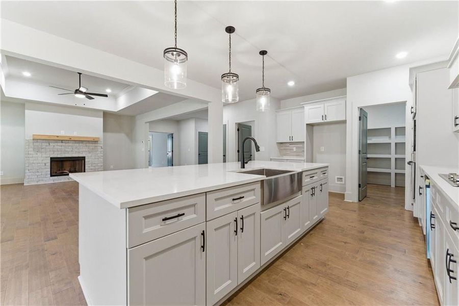 Furnished interior view inside a new home in Steeplechase, Hoschton (Image 6).