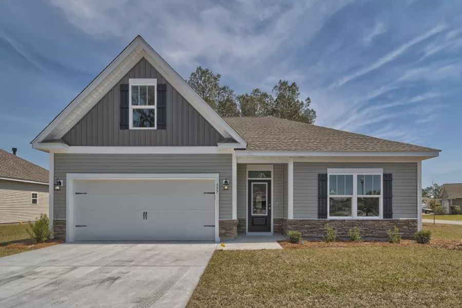 Representative exterior photo of a completed home built from the Julie II by Great Southern Homes in Lynbrook, Boiling Springs, SC (Image 29).