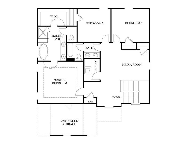 2D floor plan layout of this home in Red Bird Manor, Jefferson, GA (Image 2).