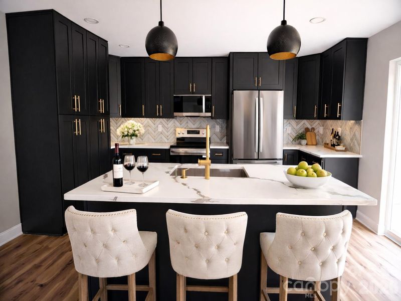 Furnished interior view inside a new home in , Charlotte (Image 11). Furnished interior view inside a new home in , Charlotte (Image 11).