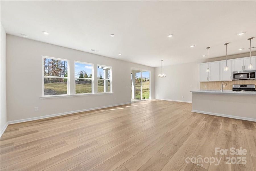 From Great Room to Kitchen These Spaces are Beautifully Blended.