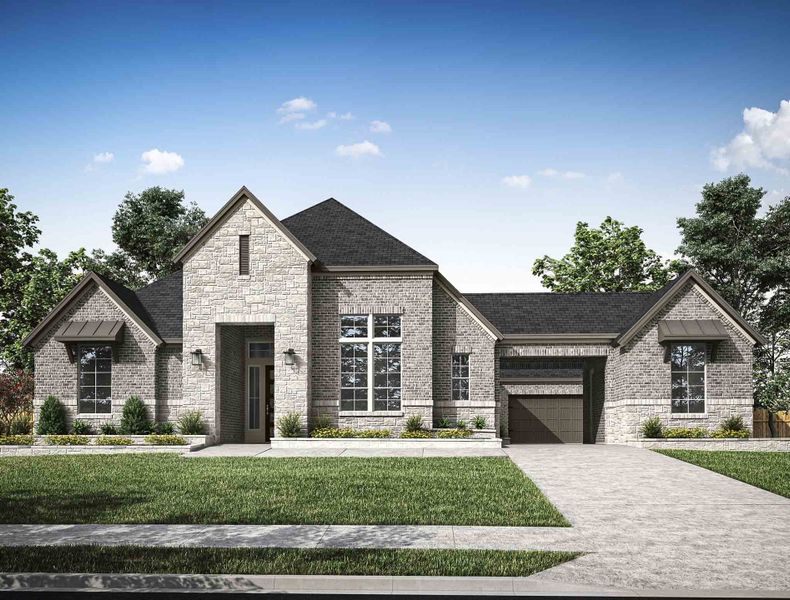 Representative exterior photo of a completed home built from the Carignan by Tri Pointe Homes in Dunham Pointe 80′, Cypress, TX (Image 3). Representative exterior photo of a completed home built from the Carignan by Tri Pointe Homes in Dunham Pointe 80′, Cypress, TX (Image 3).