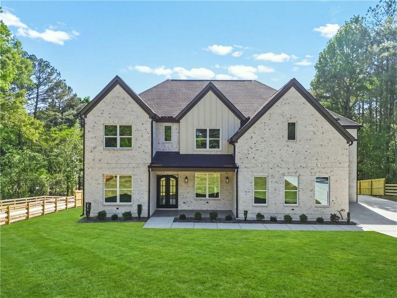 Front exterior of a new home in , Lawrenceville, GA, highlighting curb appeal (Image 28).