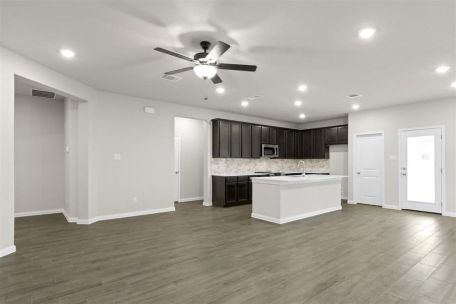 Furnished interior view inside a new home in Village At Manor Commons, Manor (Image 8). Furnished interior view inside a new home in Village At Manor Commons, Manor (Image 8).