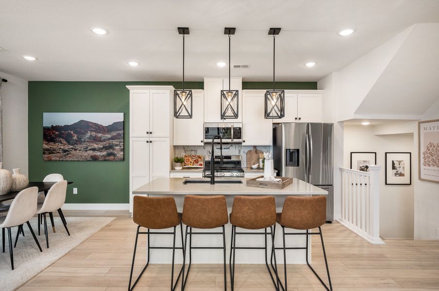 Representative furnished interior of a home built from the Emmet by Lokal Homes in The Commons at Victory Ridge, Colorado Springs (Image 7).