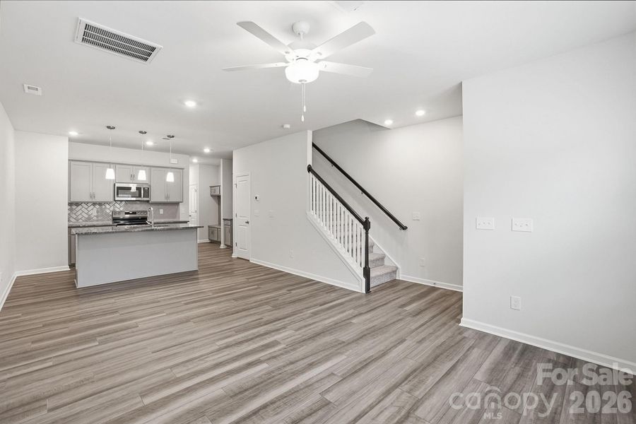 Spacious, unfurnished interior of a new home in Sloan Station, Charlotte (Image 21). Spacious, unfurnished interior of a new home in Sloan Station, Charlotte (Image 21).