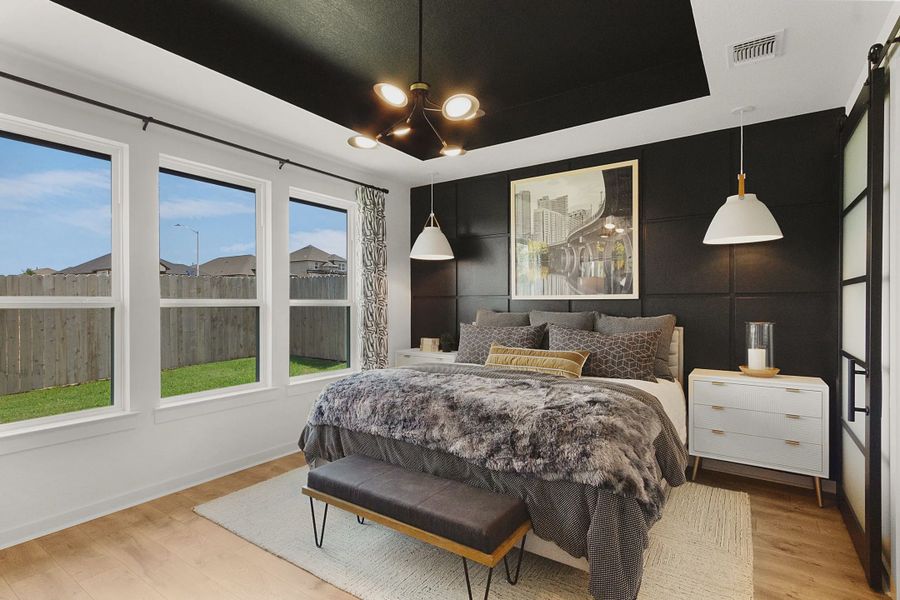 Representative furnished interior of a home built from the Adalynn by Chesmar Homes in Carillon, Boerne (Image 6).