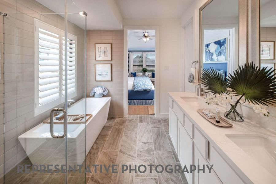 Furnished interior view inside a new home in Meridiana, Manvel (Image 14).