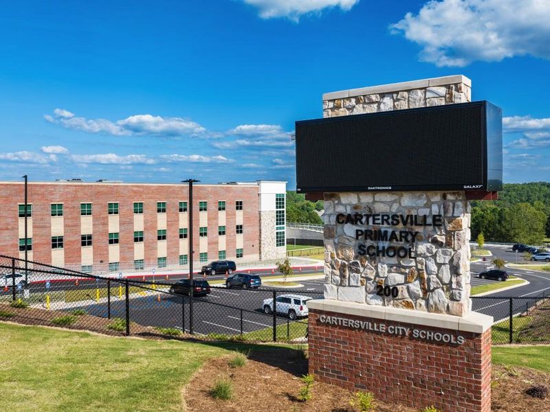 Front exterior of a new home in Parkside at Carter Grove, Cartersville, GA, highlighting curb appeal (Image 23).