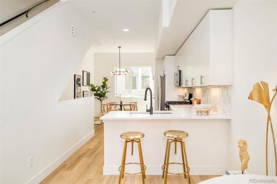 Furnished interior view inside a new home in , Denver (Image 8). Furnished interior view inside a new home in , Denver (Image 8).