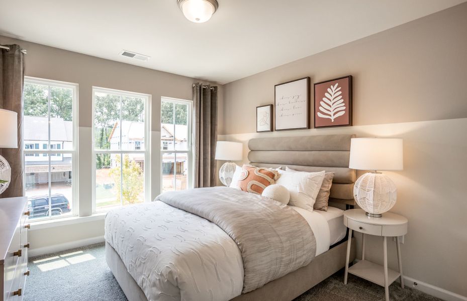 Furnished interior view inside a new home in Exchange at 401, Raleigh (Image 6).